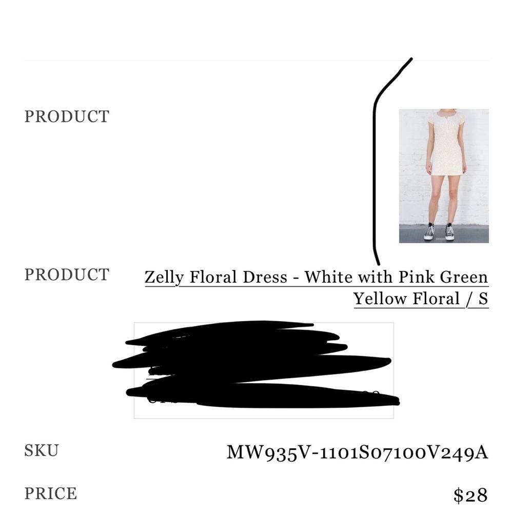 A floral brandy Melville dress